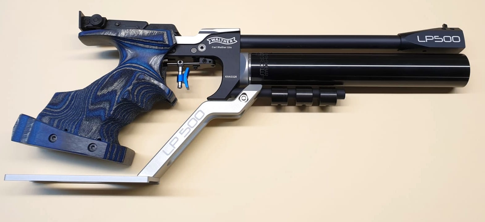 Walther LP500 mit Auflageplatte Horizont
