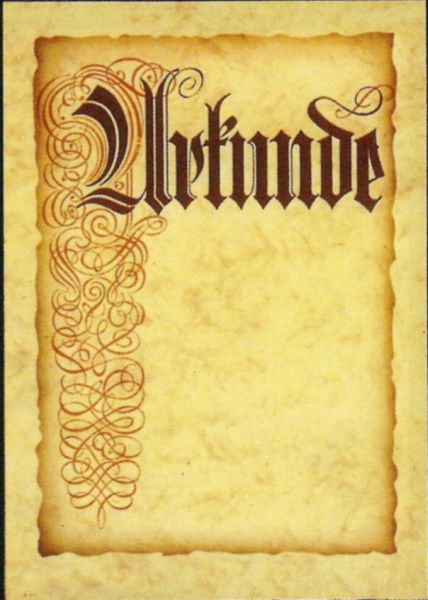 Urkunde für PC Beschriftung Urkunde für PC Beschriftung