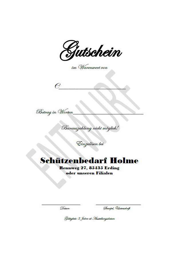 Gutschein Gutschein nach Wahl