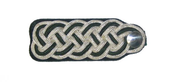 Schulterklappe grün/silber Bezirk Schulterklappe silber/grün/silber Bezirk